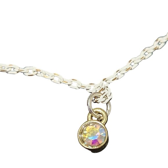 Elegant AB Rhinestone Crystal Bracelet White Gold Tone Chain Fashion Jewelry - Picture 4 of 6